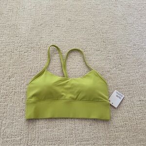 Lululemon NWT Flow Y Nulu Longline Sports Bra Wasabi Green size 8